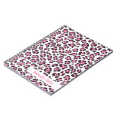 Schattige roze luipaard print spiraal Notitieboek (Linkerzijde)