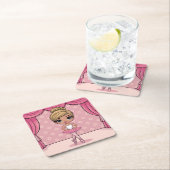 Schattige Roze Meisje Ballet Onderzetter Set (Insitu)