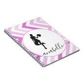 Schattige Roze Meisje Cheerleader Cheer Team Naam  Notitieboek (Rechterzijde)