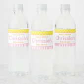 Schattige Roze Meisje Chick Baby shower Party Waterfles Etiket (Flessen)