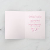 Schattige Roze Meisje Gefeliciteerd Uniek Baby sho Kaart (Binnen)