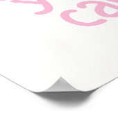 Schattige Roze Meisje Power Quote Ja Meisje Je Kun Poster (Hoek)