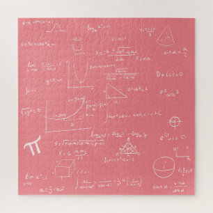Schattige Roze Meisjesachtige Wiskundige Formules Legpuzzel