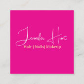 Schattige Roze Minimalistische QR-code Visitekaart Vierkante Visitekaartje