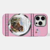 Schattige Roze Modern Golden Retriever Dog Art iPhone Hoesje (Achterkant horizontaal)