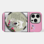 Schattige Roze Modern Westie Dog Art iPhone Hoesje (Achterkant horizontaal)