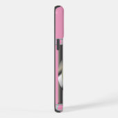 Schattige Roze Modern Westie Dog Art iPhone Hoesje (Rechterkant)