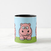 Schattige Roze Nijlpaard Mok (Midden)
