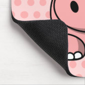 Schattige Roze Nijlpaard Muismat (Hoek)