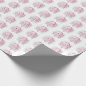 Schattige roze octopus Baby shower Cadeaupapier (Hoek)