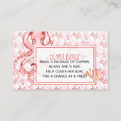 Schattige roze octopus Baby shower luier Raffle Ka Visitekaartje (Voorkant)