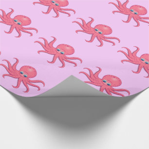 Schattige Roze Octopus Cadeaupapier