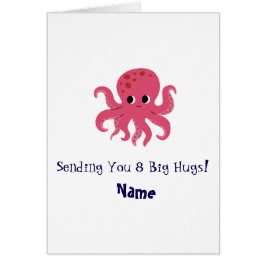 Schattige Roze Octopus Kawaii Illustratie
