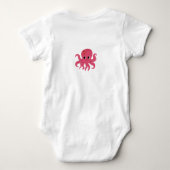 Schattige Roze Octopus Kawaii Illustratie Romper (Achterkant)