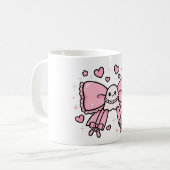 Schattige Roze Octopus Koffiemok – Aardige Zeesche (Voorkant links)