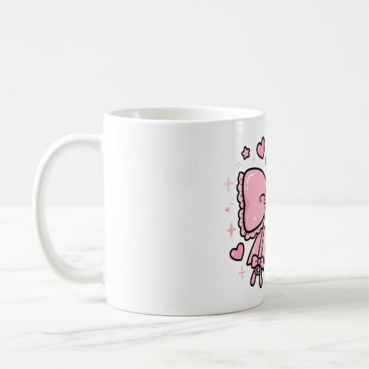 Schattige Roze Octopus Koffiemok – Aardige Zeesche (Links)