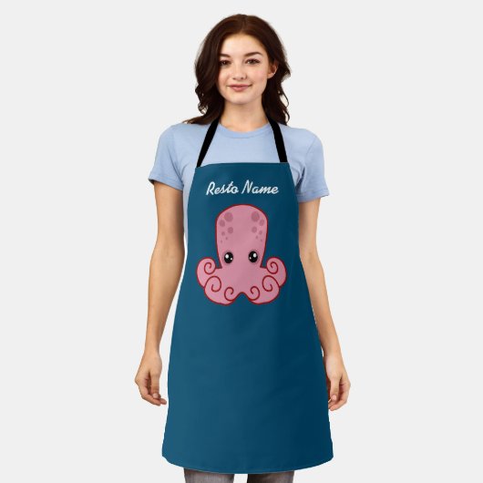 Schattige Roze Octopus  Schort (Gedragen)