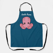 Schattige Roze Octopus  Schort (Voorkant)