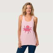 Schattige Roze Octopus Tanktop (Volledige Voorkant)