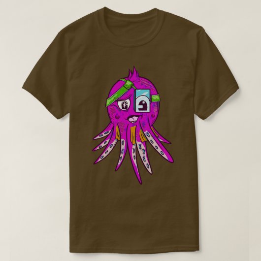 Schattige roze octous t-shirt (Design voorkant)