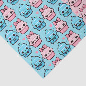 Schattige roze of blauw geslacht onthullen cupcake tissuepapier (Detail)