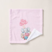 Schattige Roze Olifant Bad Handdoek (Wasdoekje)