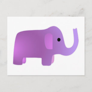 Schattige Roze Olifant Briefkaart