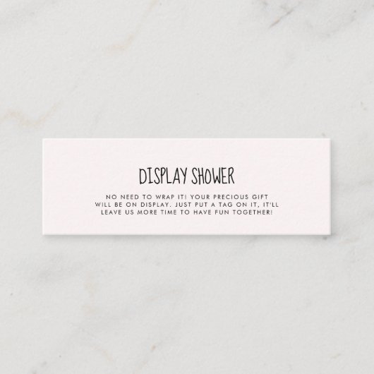 Schattige roze olifant Display douchekaart invoege Mini Visitekaartje (Voorkant)