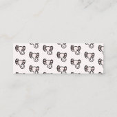 Schattige roze olifant Display douchekaart invoege Mini Visitekaartje (Achterkant)