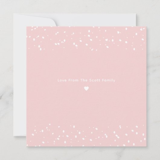 Schattige Roze Olifant Hart Meisje Valentijnsdag K Kaart (Achterkant)