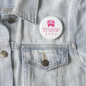 Schattige Roze Olifant Vrouwen voor Donald Trump 2 Ronde Button 5,7 Cm (In situ)