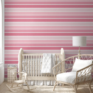 Schattige roze ombre gestreept patroon behang