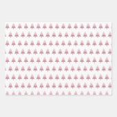 Schattige roze ombre kerstboompatroon inpakpapier vel (Voorkant)