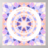 Schattige Roze Paarse Bereik voor de Sterren Motiv Poster (Voorkant)