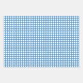 Schattige Roze Paarse Blauwe Gingham Patroon Inpakpapier Vel (Voorkant 3)