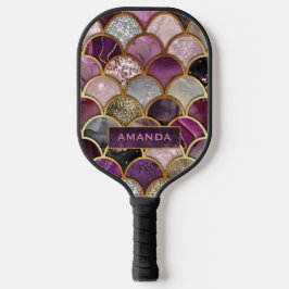 Schattige roze paarse gouden beige zeemeermin schu pickleball paddle