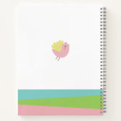 Schattige roze paarse lama's zoenen kawaii meisjes notitieboek (Achterkant)