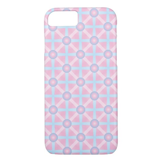 Schattige Roze, Paarse & Lichtblauw Patroon Case-Mate iPhone Case (Achterkant)