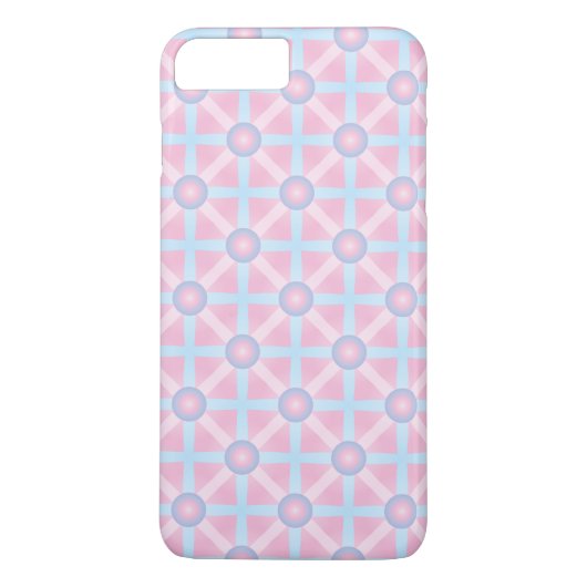 Schattige Roze, Paarse & Lichtblauw Patroon Case-Mate iPhone Case (Achterkant)