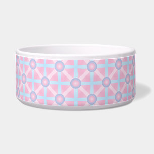 Schattige Roze, Paarse & Lichtblauw Patroon Voerbakje