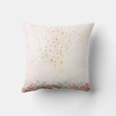 Schattige Roze & Paarse Vlinder Verjaardag Kussen (Achterkant)