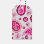 Schattige Roze Paisley Aangepaste Bericht Cadeaulabel (Achterkant)