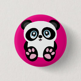 Schattige roze Panda Button Pin Badge