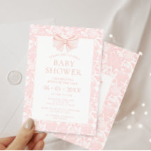 Schattige roze pastel bohemian bow baby girl showe