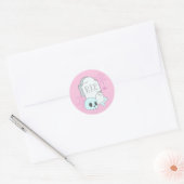 Schattige Roze Pastel Halloween Party Ronde Sticker (Envelop)