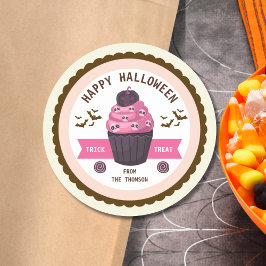 Schattige Roze Pastel Happy Halloween Ronde Sticker