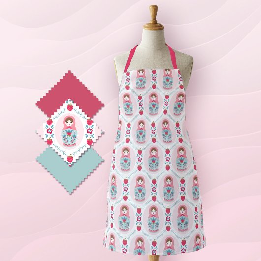 Schattige Roze Patroon Bakken Schort