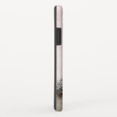 Schattige roze Peek-a-Boo Baby Hedgehog Monogram Case-Mate iPhone Case (Achterkant/rechts)