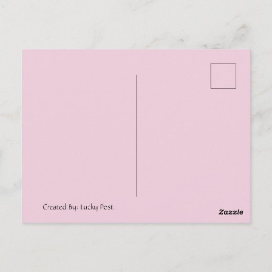 Schattige Roze Piglet Postcrossing Briefkaart (Achterkant)