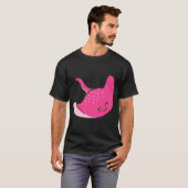 Schattige roze pijlstaartrog t-shirt (Voorkant volledig)